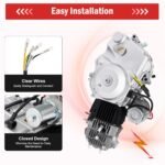 110CC 4 Stroke Engine, 308-999003 Pit Bike Engine Motorcycle Auto Transmission Electric Start Single Cylinder Engine, Chain Driven for 50cc 70cc 90cc 110cc ATV GO Karts - Image 9