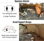 OneTigris Raven NEST Hot Tent with Stove Jack, Spacious Waterproof 2 Person Tunnel Tent for Camping, Hiking, Backpacking, Bushcraft - Image 4
