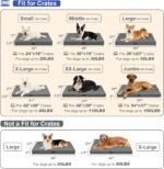 Outdoor Orthopedic Dog Bed, Waterproof Dog Bed for Large Dogs 36x27 Inch, Egg Crate Foam Pet Mat with Washable Removable Oxford Cooling Cover, Grey - Image 3