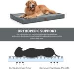 Outdoor Orthopedic Dog Bed, Waterproof Dog Bed for Large Dogs 36x27 Inch, Egg Crate Foam Pet Mat with Washable Removable Oxford Cooling Cover, Grey - Image 4