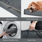 Outdoor Orthopedic Dog Bed, Waterproof Dog Bed for Large Dogs 36x27 Inch, Egg Crate Foam Pet Mat with Washable Removable Oxford Cooling Cover, Grey - Image 5