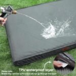 Outdoor Orthopedic Dog Bed, Waterproof Dog Bed for Large Dogs 36x27 Inch, Egg Crate Foam Pet Mat with Washable Removable Oxford Cooling Cover, Grey - Image 6