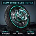 Electric Scooter for Adults, 19/25 Mph Max Speed, 21/25/35 Miles Range,350/500/600W APP Control E-Scooter with 8.5"/10" Inflatable tire, Foldable Escooter with App Control, UL 2272 Certified - Image 4