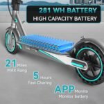 Electric Scooter for Adults, 19/25 Mph Max Speed, 21/25/35 Miles Range,350/500/600W APP Control E-Scooter with 8.5"/10" Inflatable tire, Foldable Escooter with App Control, UL 2272 Certified - Image 5