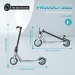 Electric Scooter for Adults, 19/25 Mph Max Speed, 21/25/35 Miles Range,350/500/600W APP Control E-Scooter with 8.5"/10" Inflatable tire, Foldable Escooter with App Control, UL 2272 Certified - Image 7