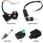 Complete Electrics Wiring Harness Kit, Coil Stator Solenoid Relay CDI Spark Plug for 4 Wheelers Stroke ATV 50cc 70cc 90cc 110cc 125cc Go Kart Pit Quad Dirt Buggy Bike Parts - Image 4