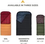 Teton Sports 0F Sleeping Bag. Warm and Comfortable Camping Sleeping Bag, Teton Tough Canvas Shell for Camping, Hunting, and Cold Weather, Green/Rose - Image 7