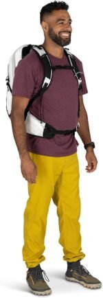 Osprey Talon 22L Men's Lightweight Hiking Backpack - Small Daypack for Travel & Camping, White/Black - Image 9