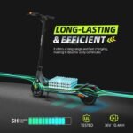 Electric Scooter for Adults, 500W/650W Motor, Up to 19 MPH and 25 Miles Long-Range, 10" Pneumatic Tires, Folding E Scooter with Fingerprint Unlocking and APP, Ideal for Safe Commuting - Image 5