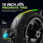 Electric Scooter for Adults, 500W/650W Motor, Up to 19 MPH and 25 Miles Long-Range, 10" Pneumatic Tires, Folding E Scooter with Fingerprint Unlocking and APP, Ideal for Safe Commuting - Image 7