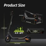 Electric Scooter for Adults, 500W/650W Motor, Up to 19 MPH and 25 Miles Long-Range, 10" Pneumatic Tires, Folding E Scooter with Fingerprint Unlocking and APP, Ideal for Safe Commuting - Image 8