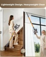 Cordless Vacuum Cleaner, 450W 40KPA Vacuum Cleaners for Home, 45 Mins Lightweight Stick Vacuum with LED Display, Anti-Tangle, Rechargeable Battery Vacuum for Carpet,Pet Hair,Hardwood Floor - Image 5