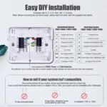 2 Heat/ 1 Cool Non-Programmable Thermostat for Home Heat Pump System and Conventional Single-Stage System, with Room Temperature & Humidity Monitor (White Backlit Screen) - Image 8
