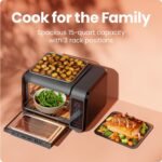 Chefman Air Fryer Toaster Oven Combo, Countertop Oven for Quick & Healthy Meals, Bake, Broil, Air Fry, Toast, and Bagel Functions, 450°F Max Temp, 4 Slice Toaster Oven Air Fryer Combo - Image 5