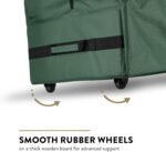 ZOBER 600D Oxford Fabric Rolling Christmas Tree Storage Bag - Fits 7.5 Ft Artificial Trees - Waterproof Christmas Tree Bag For Storage Box For Xmas, Durable Handles and Wheels - Card Slot - Green - Image 4