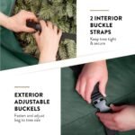 ZOBER 600D Oxford Fabric Rolling Christmas Tree Storage Bag - Fits 7.5 Ft Artificial Trees - Waterproof Christmas Tree Bag For Storage Box For Xmas, Durable Handles and Wheels - Card Slot - Green - Image 5