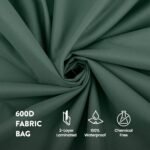 ZOBER 600D Oxford Fabric Rolling Christmas Tree Storage Bag - Fits 7.5 Ft Artificial Trees - Waterproof Christmas Tree Bag For Storage Box For Xmas, Durable Handles and Wheels - Card Slot - Green - Image 6