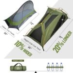 Night Cat 1-Person Camping Tent: Lightweight Waterproof Hiking Tent for Adult Cot Not Included - Image 5