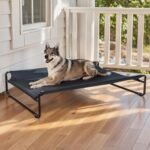 Veehoo Original Outdoor Elevated Dog Bed, Cooling Raised Dog Cot for Large Dogs, Portable Standing Pet Hammock Platform with Washable Breathable Mesh, No-Slip Feet, X-Large, Black, CWC2201 - Image 7