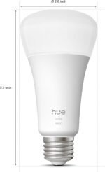 Philips Hue Smart LED A21 Bulb, Warm White Light 2700K, E26 Base, 13.5W, 1600 Lumens, Dimmable, Works with Alexa, Google Assistant, and Apple Home, 1pk - Image 3
