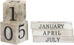 Wooden Perpetual Block Calendar for Desk, Wood Month Date Display Blocks for Teachers, Students, Classroom, Rustic Farmhouse Office Decor, Desk Accessories (5 x 4 In) - Image 6