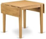East West Furniture 3-Piece Traditional Wood Dining Set in Oak - Image 5