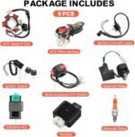 Quad Wire Harness Complete Electrics Stator Coil CDI Wiring Harness Solenoid Relay Spark Plug for 4 Wheelers Stroke ATV 50cc 70cc 90cc 110cc 125cc Pit Quad Dirt Buggy Bike Go Kart Parts - Image 6