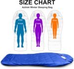 Azitrek 0 Degree Camping Sleeping Bags Mummy for Adults Youth | XXL Big and Tall 3-4 Season Warm and Cool Winter Cold Weather Sleeping Bag w. Compression Sack | Side Sleeper Friendly - Image 4