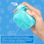 IDQQUQQ 2PCS Dog Washing Gloves and Dog Shampoo Brush, Dog Bath Brush That can add Dog Shampoo, Dog Bath Supplies Dog and Cat Bath Set - Image 5
