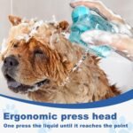 IDQQUQQ 2PCS Dog Washing Gloves and Dog Shampoo Brush, Dog Bath Brush That can add Dog Shampoo, Dog Bath Supplies Dog and Cat Bath Set - Image 6