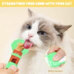 feehope 3PCS Cat Treat Spoon, Lickable Cat Treat Spoon Squeeze, Multi-Function Cats Treats Feeder for Pet Liquid Snack and Wet Food(Beige&Green&Orange) - Image 7