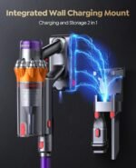 ozeeco Cordless Vacuum Cleaner, 600W/50KPA/65Mins Vacuum Cleaners for Home, Self-Standing Stick Vacuum with Wall Mount Charging and Auto Mode, Handheld Vacuum for Pet Hair/Carpet/Floor - Image 5