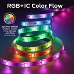 Monster Smart RGB+IC LED Strip Lights 25ft – Sound Reactive Strip Lights for Bedroom, App & Voice Control, RGB Light Strip for Room, Alexa Google Home, Razer Chroma Sync - 230 RGB+IC LED Lights - Image 8