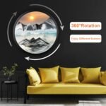 Mtadmai 24" Moving Sand Art, 3D Sand Art Pictures Deep Sea Sandscape Living Room Decoration, 360° Rotate, Glass Crafts Solid Wood Frame, Relaxing Mood Home Office Work Wall Art Decor - Image 3