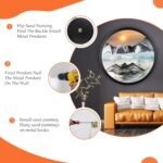 Mtadmai 24" Moving Sand Art, 3D Sand Art Pictures Deep Sea Sandscape Living Room Decoration, 360° Rotate, Glass Crafts Solid Wood Frame, Relaxing Mood Home Office Work Wall Art Decor - Image 4
