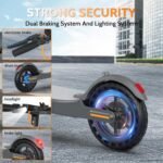 Aovowheel Electric Scooter for Adults, Folding E Scooter with 250W-500W Motor 16-24 Mph Top Speed, Max 15-60Miles Long Range, 6.5''/8.5''/10''/14'' Solid Tires Commuting Scooters, Dual Brakes - Image 3