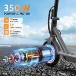 Aovowheel Electric Scooter for Adults, Folding E Scooter with 250W-500W Motor 16-24 Mph Top Speed, Max 15-60Miles Long Range, 6.5''/8.5''/10''/14'' Solid Tires Commuting Scooters, Dual Brakes - Image 4