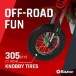 Razor Electric Dirt Bike, Ages 8+,140 lb Max Weight, Green, w/250W Motor, 12.5” Tires, 24V Battery, Up to 14 MPH, SX350 Dirt Rocket McGrath–Rechargeable Ride On Motorcycle for Young & Teen Riders - Image 4