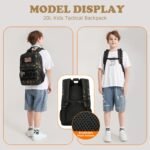 XINTREY Kids tactical Backpack for Boys School Bag 20L mini Children Backpack for Outdoor Camping Travel (Black CM) - Image 3