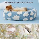 LE SURE Cute Dog Bed for Small Dogs - Washable Puppy Beds,Cozy Rectangle Orthopedic Pet Sofa with Jacquard Shaggy Plush & Anti Slip Bottom,25x21x7inches - Image 3