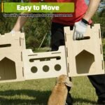 HIIMALEX Extra Large Wooden Bunny Castle House Multistory Climbing Tower Hideout Ventilated Sturdy Habitat for Rabbit Guinea Pig Chinchilla Ferret - Image 7