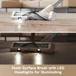 DREAME Cordless Vacuum Cleaner R10 Pure, 120AW Powerful Suction, Stick Vacuum Cleaner for Home, Anti-Tangle, LED Headlights, Up to 60 Mins Runtime, Lightweight for Carpet, Hard Floor, Pet Hair - Image 4