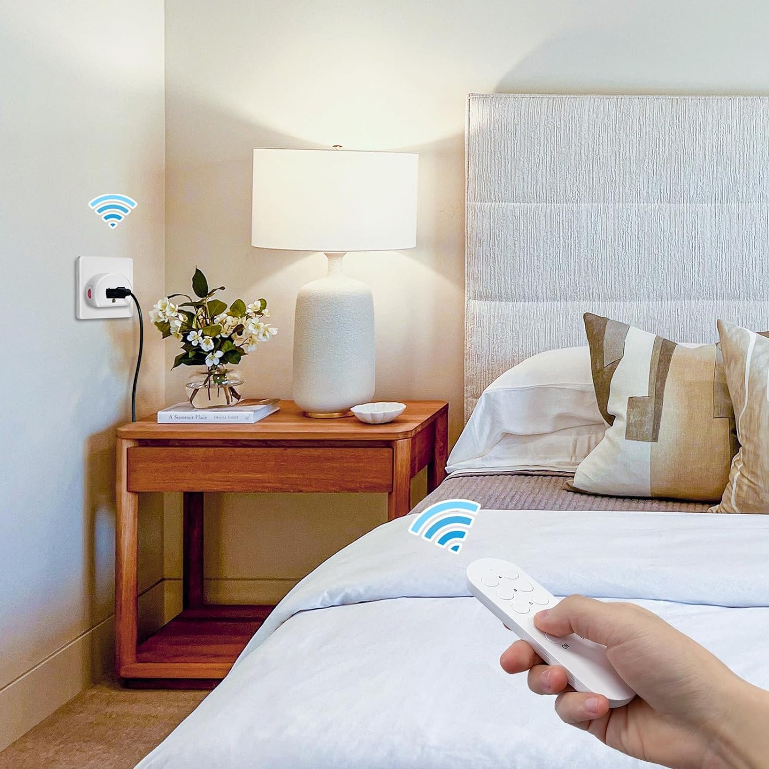 SURNICE Remote Control Outlet 10A Wireless Light Switch for Household Appliances, 130 FT Range, Smart Plug with Remote, FCC Certified, ETL Listed - Image 5