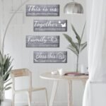 Joyhawk 4 Pieces Wall Decor Signs, THIS IS US, TOGETHER, BLESS THIS HOME, FAMILY Rustic Wooden Farmhouse Wall Art Décor For Living Room Bedroom Kitchen, , 4.7 x 13.8 Inch(Grey) - Image 6