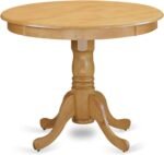 East West Furniture Antique 3-Piece Traditional Wood Dining Table Set in Oak - Image 4
