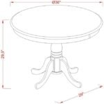 East West Furniture Antique 3-Piece Traditional Wood Dining Table Set in Oak - Image 7