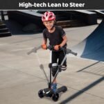 24V Electric Scooter for Kids w/150W Powerful Motor, Thumb Throttle, LCD Screen, Bluetooth, Light-Up Stem Deck & Wheels, 3 Adjustable Heights, 5MPH Safe Speed, 3 Wheel Electric Scooter for Kids - Image 6