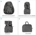 TANTOMI Ultra Lightweight Packable Backpack 25L - Foldable Hiking Daypack for Travel, Compact Pocket Gym Sack & City Commuting Gear - Gray - Image 4