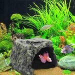 Besimple Aquarium Fish Hide Cave Decoration, Reptile Rock Hideouts Stone Cave Hide House Fish Tank Aquarium Accessories for Betta Shrimp Turtle Amphibians Small Lizards(Rock Hide Cave) - Image 3