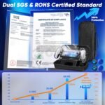 Auarte 12 in 1 Accessories Set for Playstation Portal Remote Player, Hard Carrying Case for PS Portal with Clear Skin Case for PS5 Portal, 2 Screen Protector with 4 Thumb Grip - Image 7